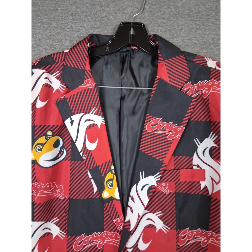 WSU Cougars Jacket Mens Large Buffalo Plaid Top Drawer Washington State WSU